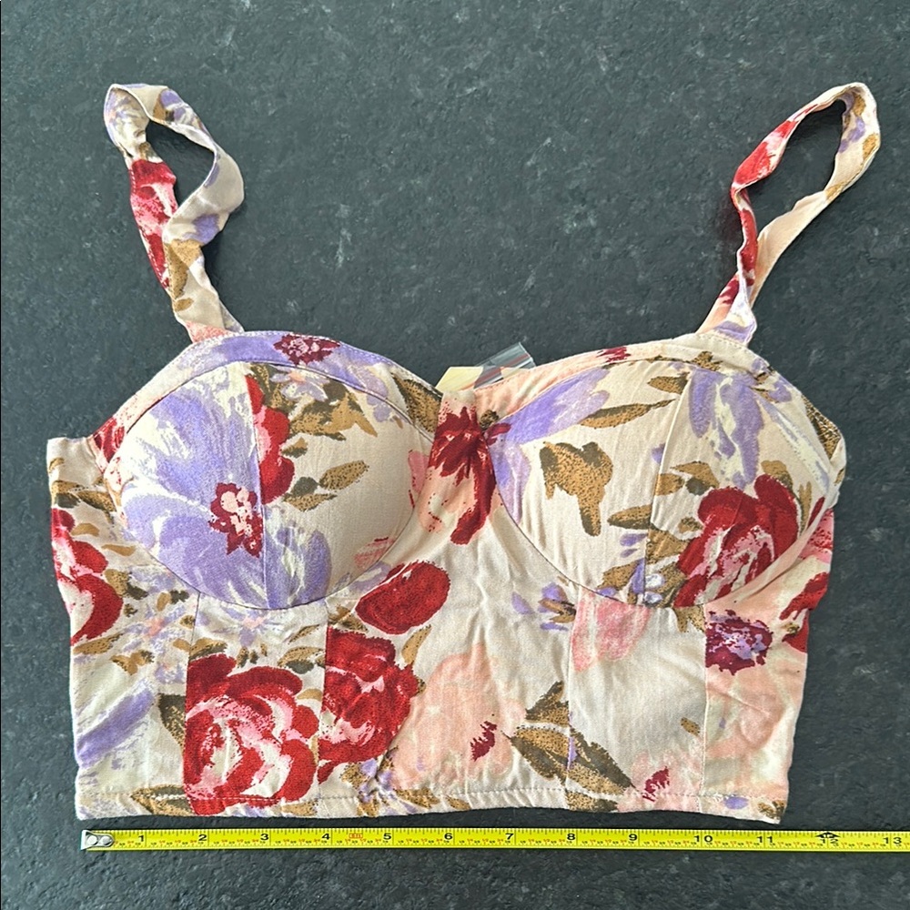 B.O.G. Pastel Floral Crop Top